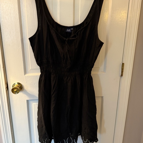 Gap Linen-Blend Smocked Mini Dress XL TALL - Picture 4 of 4